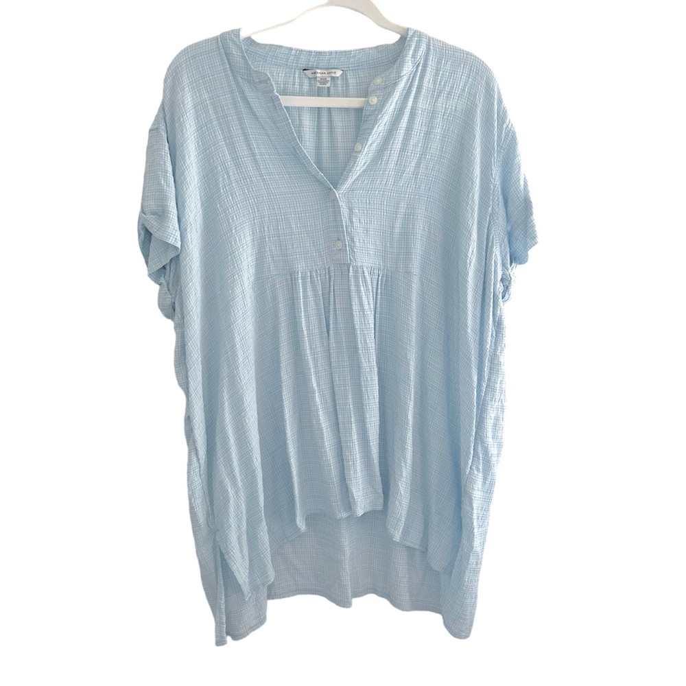American Eagle Baby Blue Oversized Top